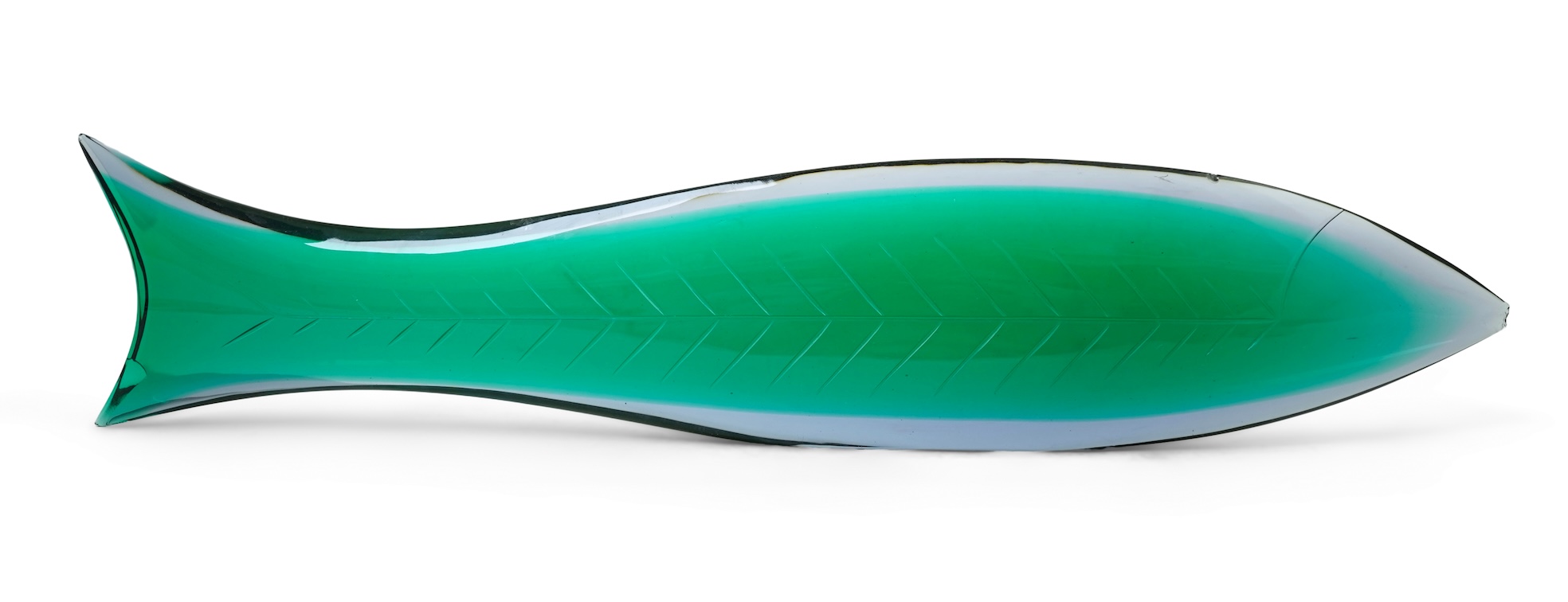 Flavio Poli (Italian, 1900-1984) for Seguso Vetri D'Arte: A Murano sommerso glass fish